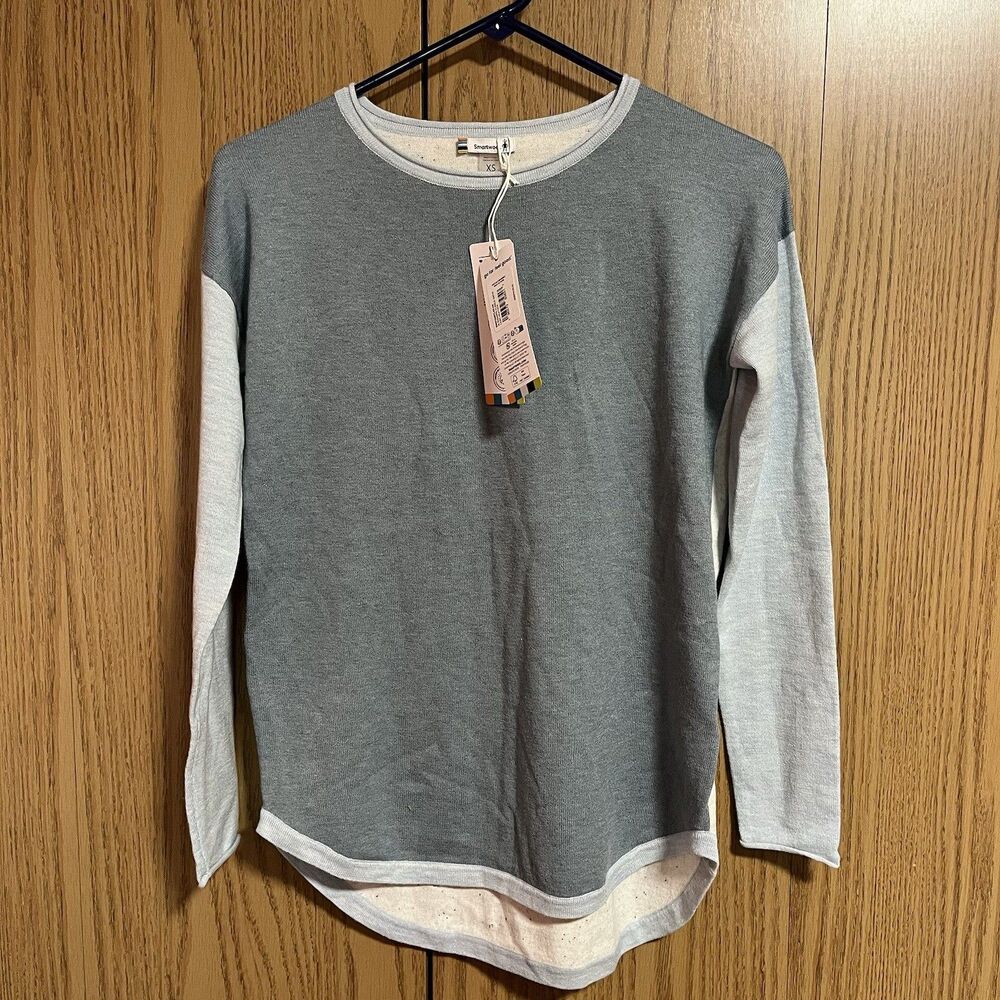 NWT SmartWool Women's Shadow Pine Colorblock Crew Sweater Women’s XS